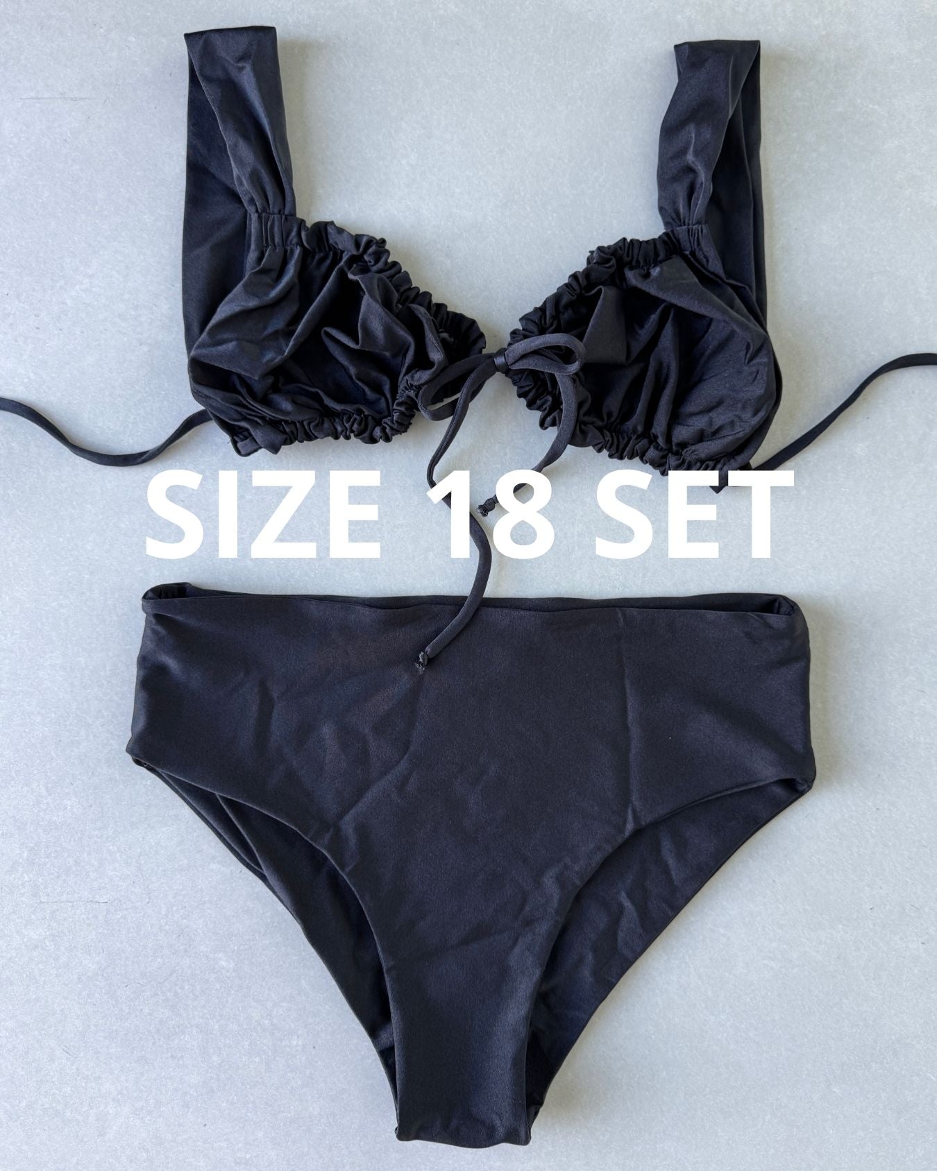 SHIMMER BLACK BIKINI - SIZE 18AU SET - 83