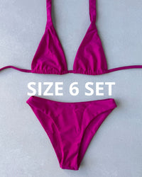 MATTE CHERRY BIKINI - SIZE 6AU SET - 139