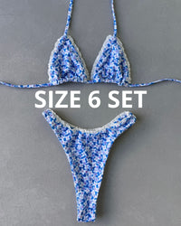 BLUE FLORAL BIKINI - SIZE 6AU SET - 104