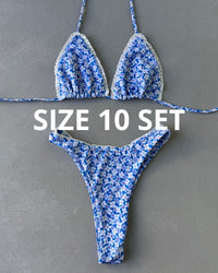 BLUE FLORAL BIKINI - SIZE 10AU SET - 110