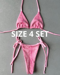PINK ZEBRA BIKINI - SIZE 4AU SET - 6
