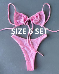 SHIMMER BABY PINK BIKINI - SIZE 6AU SET - 134