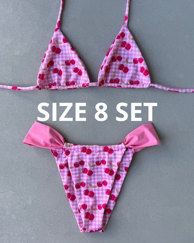 CHERRY TWO TONE BIKINI - SIZE 8AU SET - 177