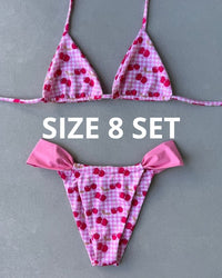 CHERRY TWO TONE BIKINI - SIZE 8AU SET - 177