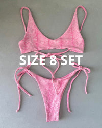 PINK TEXTURED BIKINI - SIZE 8AU SET - 194