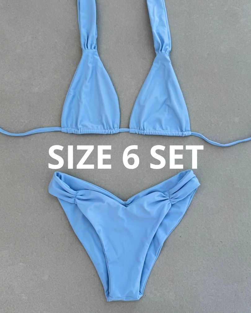 MATTE BABY BLUE BIKINI - SIZE 6AU SET