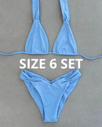 MATTE BABY BLUE BIKINI - SIZE 6AU SET