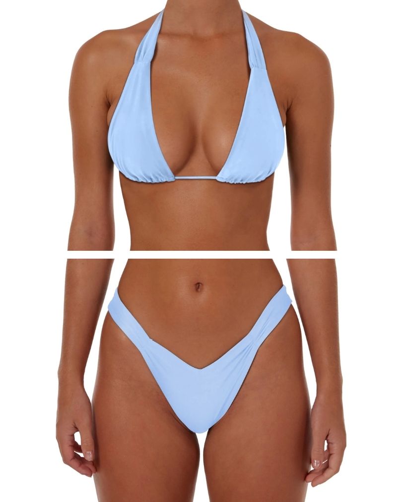 MATTE BABY BLUE BIKINI - SIZE 6AU SET