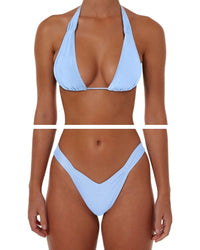 MATTE BABY BLUE BIKINI - SIZE 6AU SET