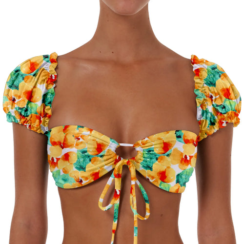 Drawstring Top With Sleeves