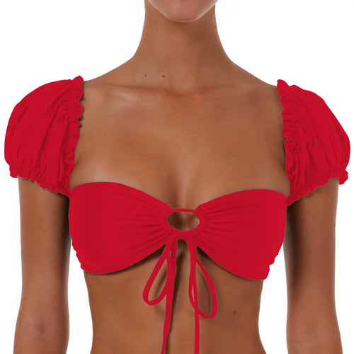 Drawstring Top With Sleeves