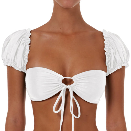 Drawstring Top With Sleeves