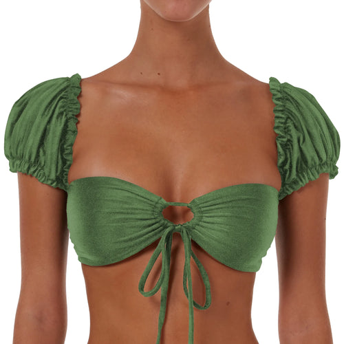 Drawstring Top With Sleeves