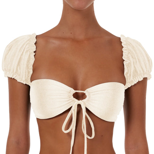 Drawstring Top With Sleeves