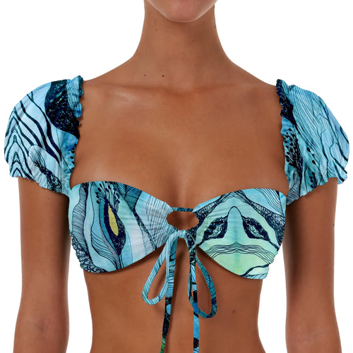 Drawstring Top With Sleeves