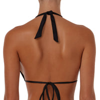 Ruched String Tie Halter Top