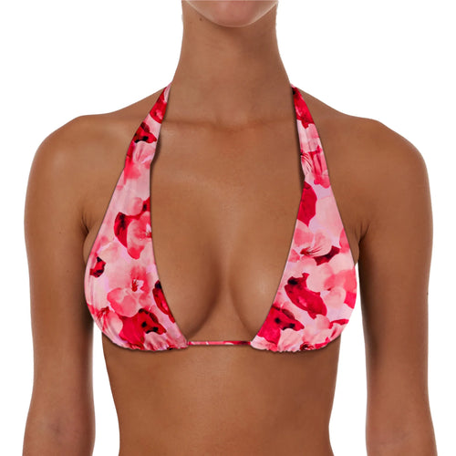 Ruched String Tie Halter Top