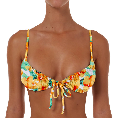 Ruched String Tie Top