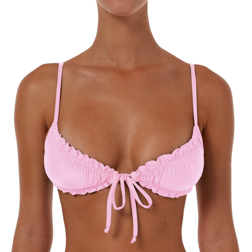 Ruched String Tie Top