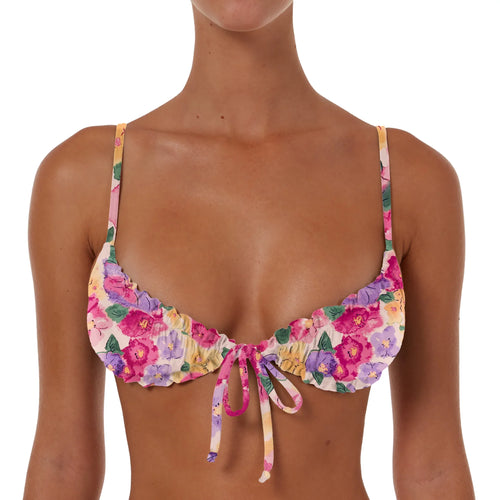 Ruched String Tie Top