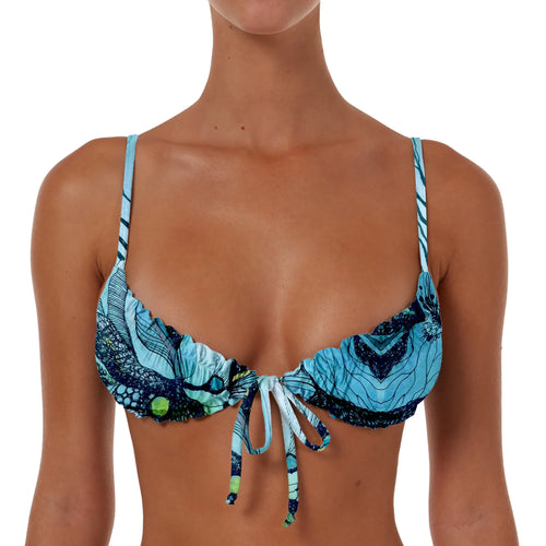Ruched String Tie Top