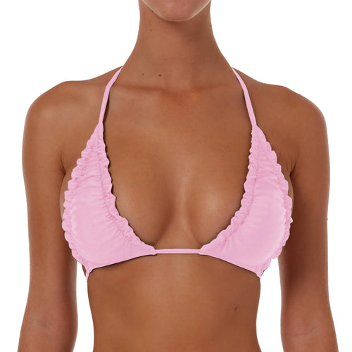 Ruched Triangle String Top
