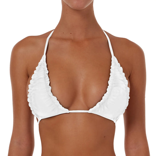 Ruched Triangle String Top