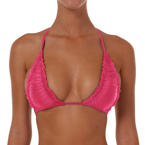 Ruched Triangle String Top