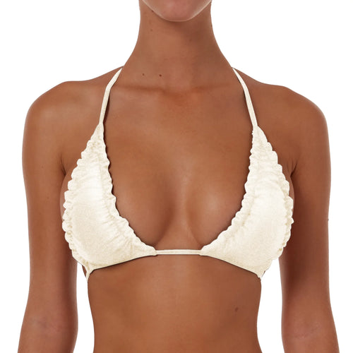 Ruched Triangle String Top