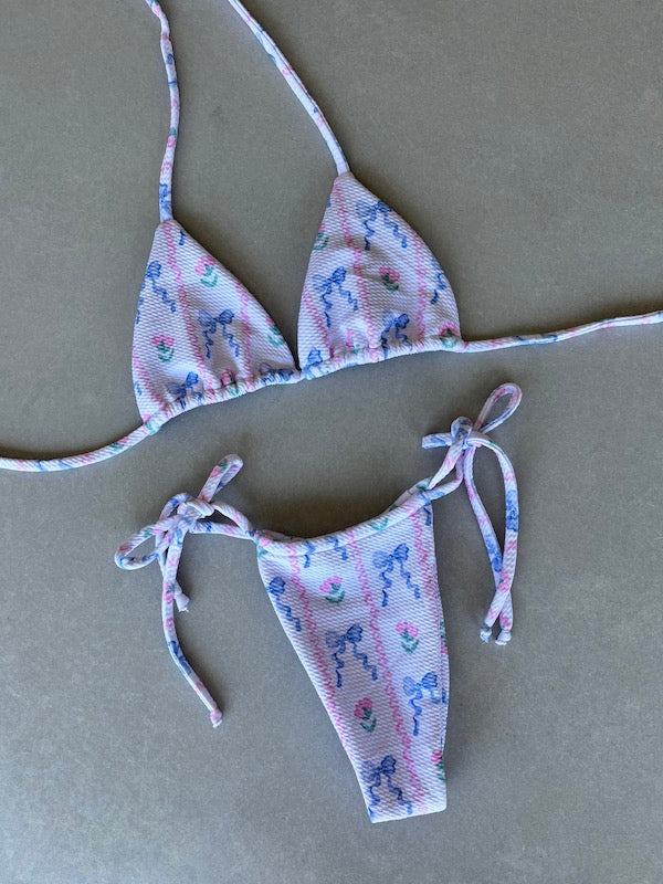Textured String Tie Triangle Set